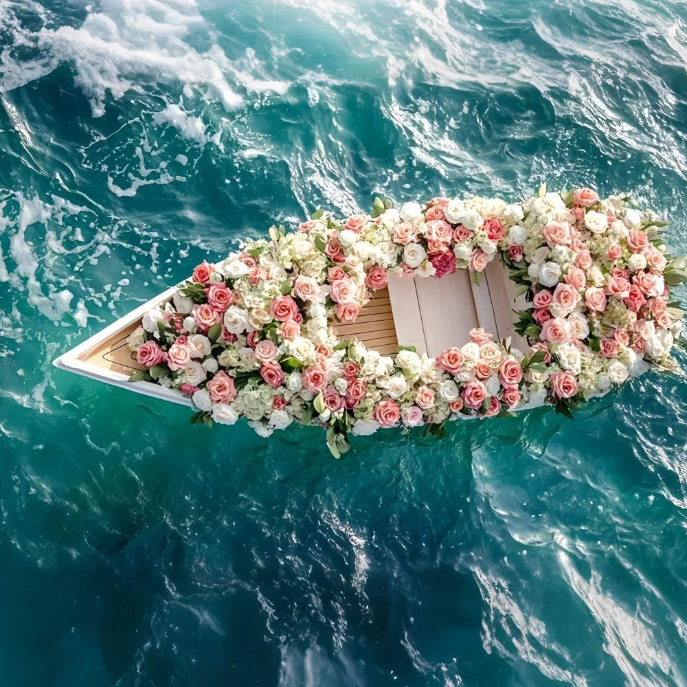 Toile de fond Été Bateau de Rêve Floral Flottant GQ6-52
