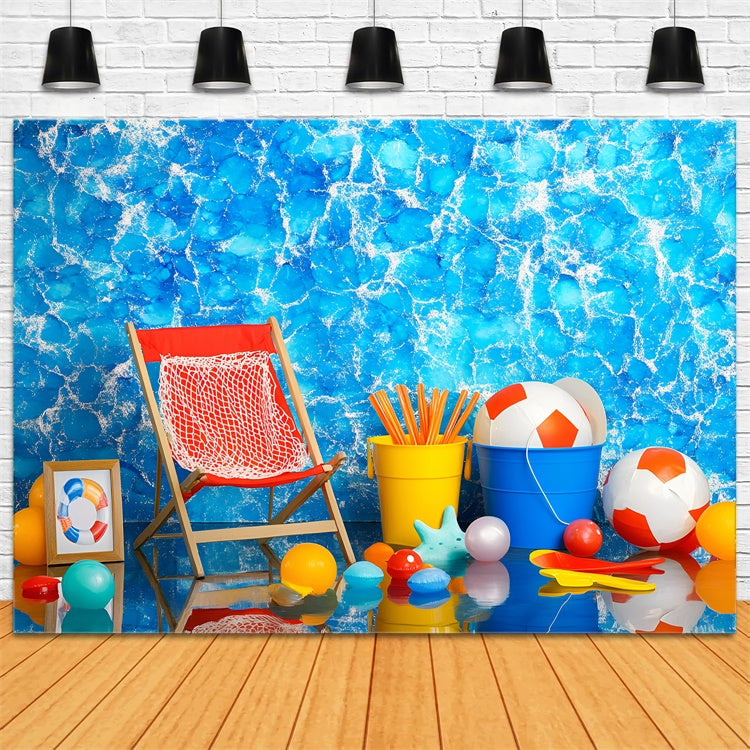 Toile de fond Été Ambiance Jouets Bord de Mer GQ6-55