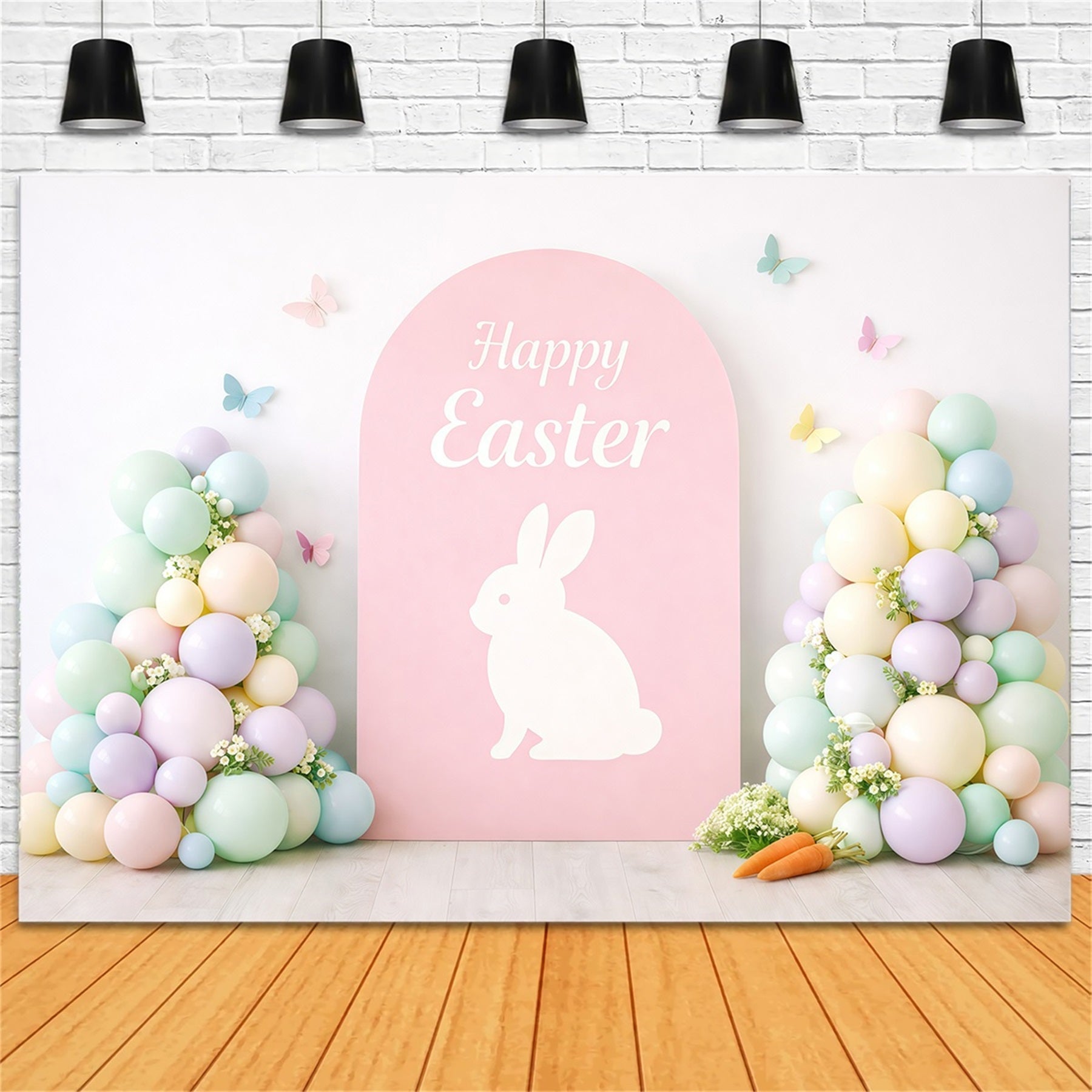 Fond Photo Pâques Arche Lapin Macaron Pastel GQ61-30