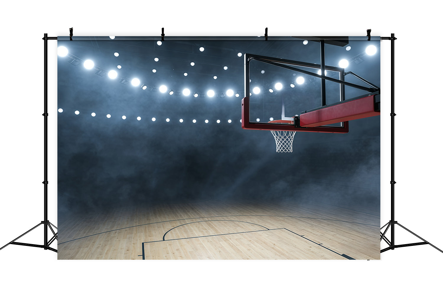 Fond Photo Basketball Terrain Panier Lumières Arène GQ61-84