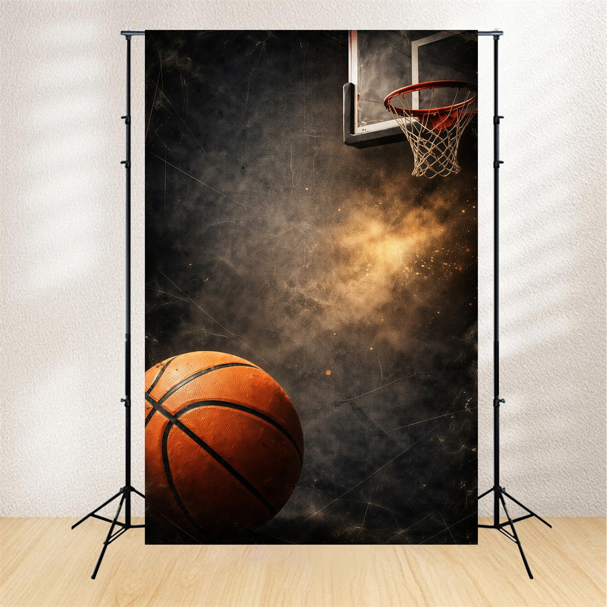 Toile de fond Photo Sport Basketball Explosion Poussière Panier Grunge GQ61-87