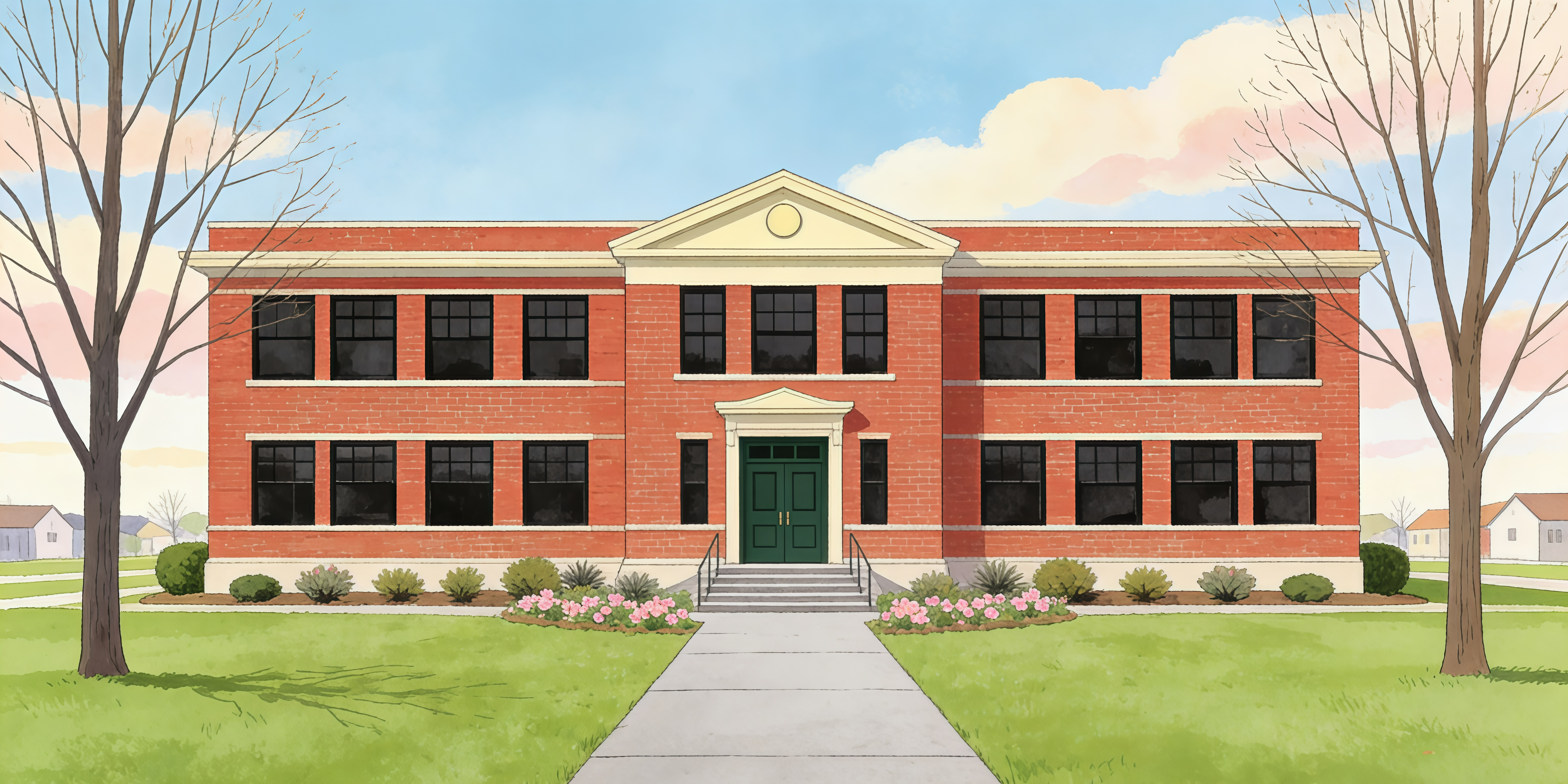 Fond de Scene Porte Principale De L’École GQ61-T21