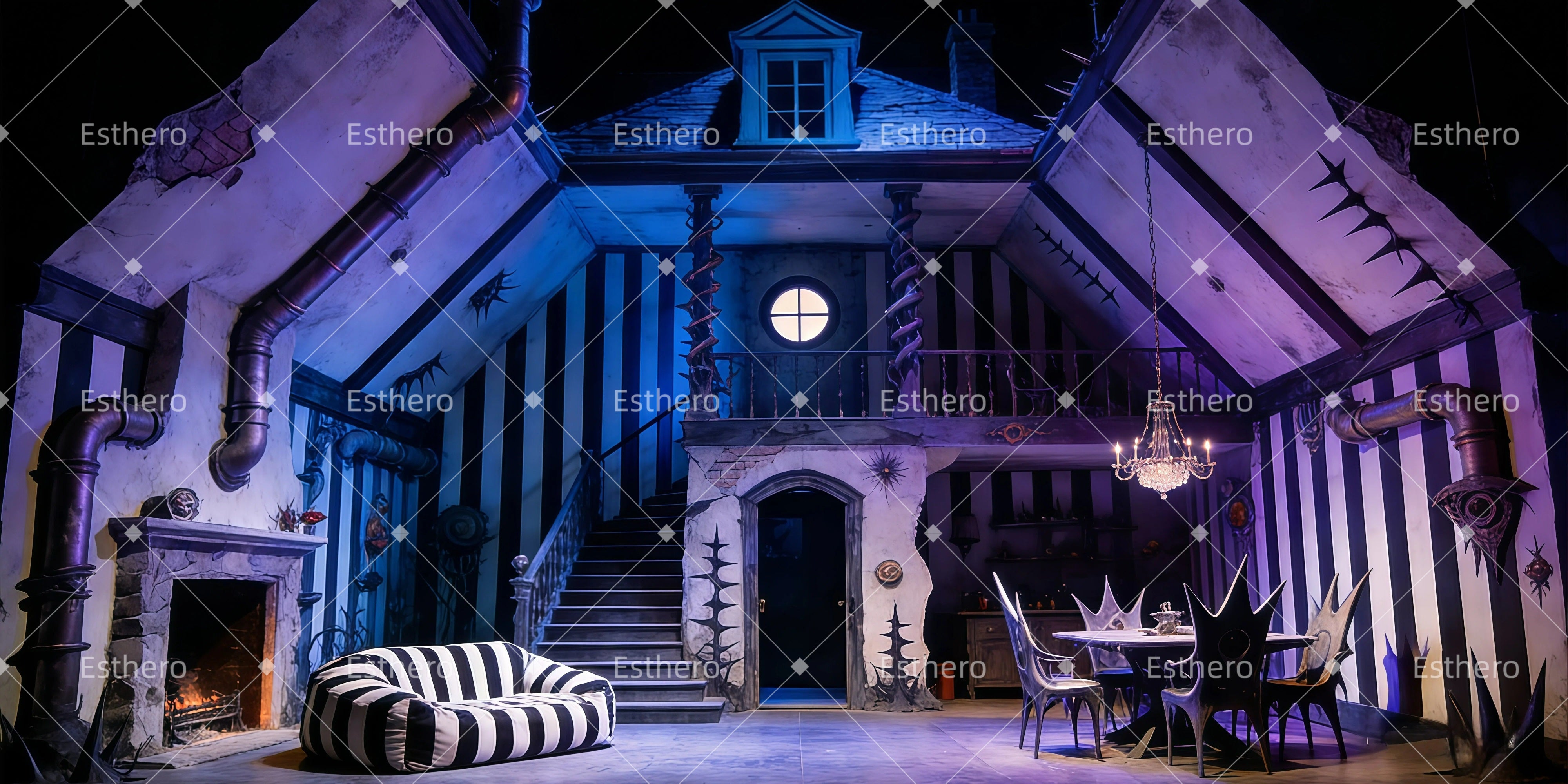 Fond de Scene Theatre Maison Art Moderne GQ61-T6