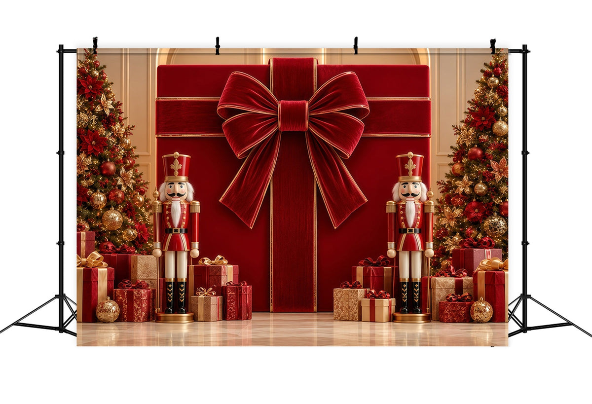 Fond De Noël Nœud Velours Boîte Cadeau Casse-Noisette GQ610-117