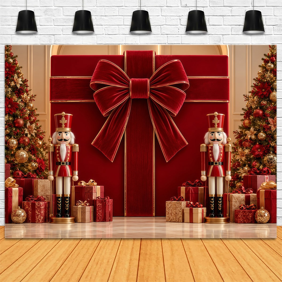 Fond De Noël Nœud Velours Boîte Cadeau Casse-Noisette GQ610-117