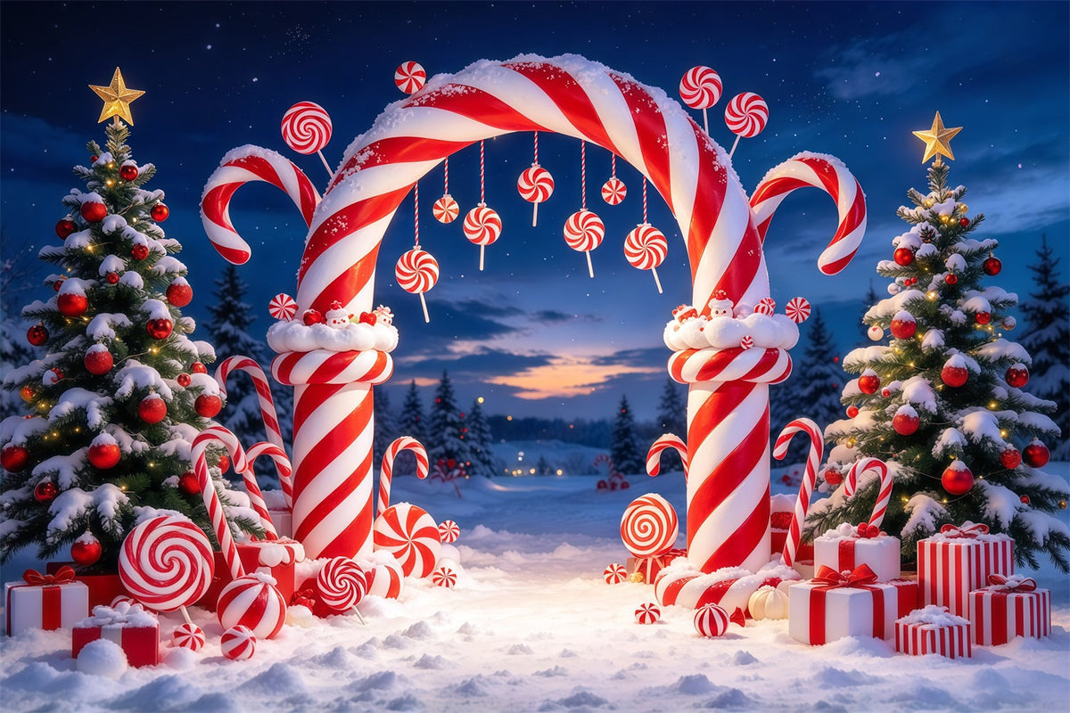 Fond De Noël Arche Pays Des Bonbons Menthe Poivrée GQ610-18