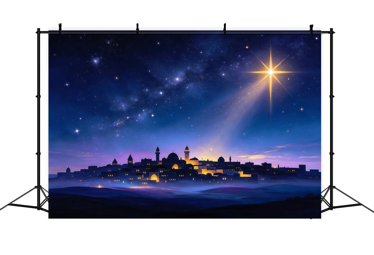 Fond De Crèche De Noël Horizon Bethléem Étoile Guide GQ610-8