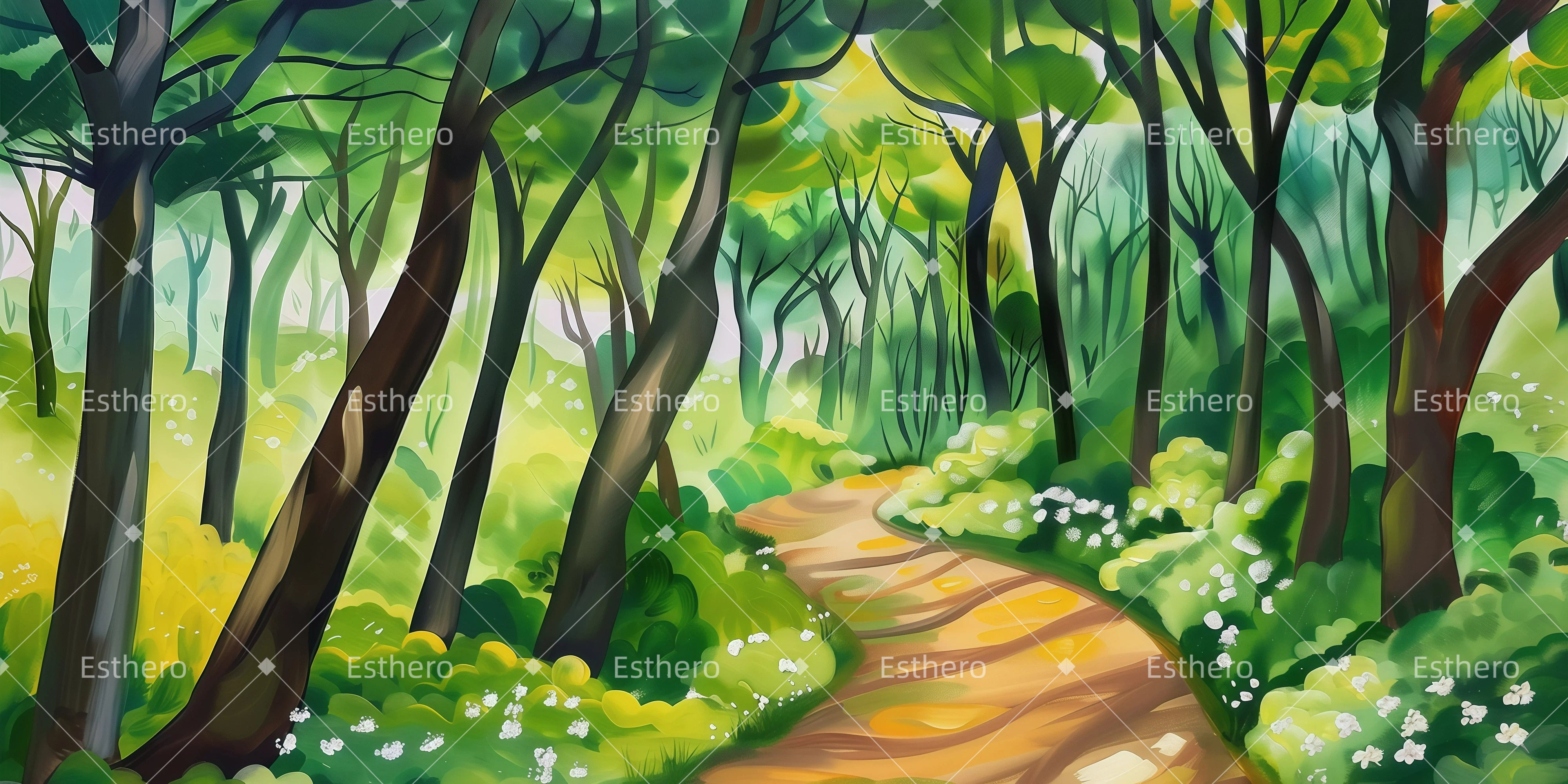 Toile de fond au Théâtre Forêt en Plein Jour GQ62-T12