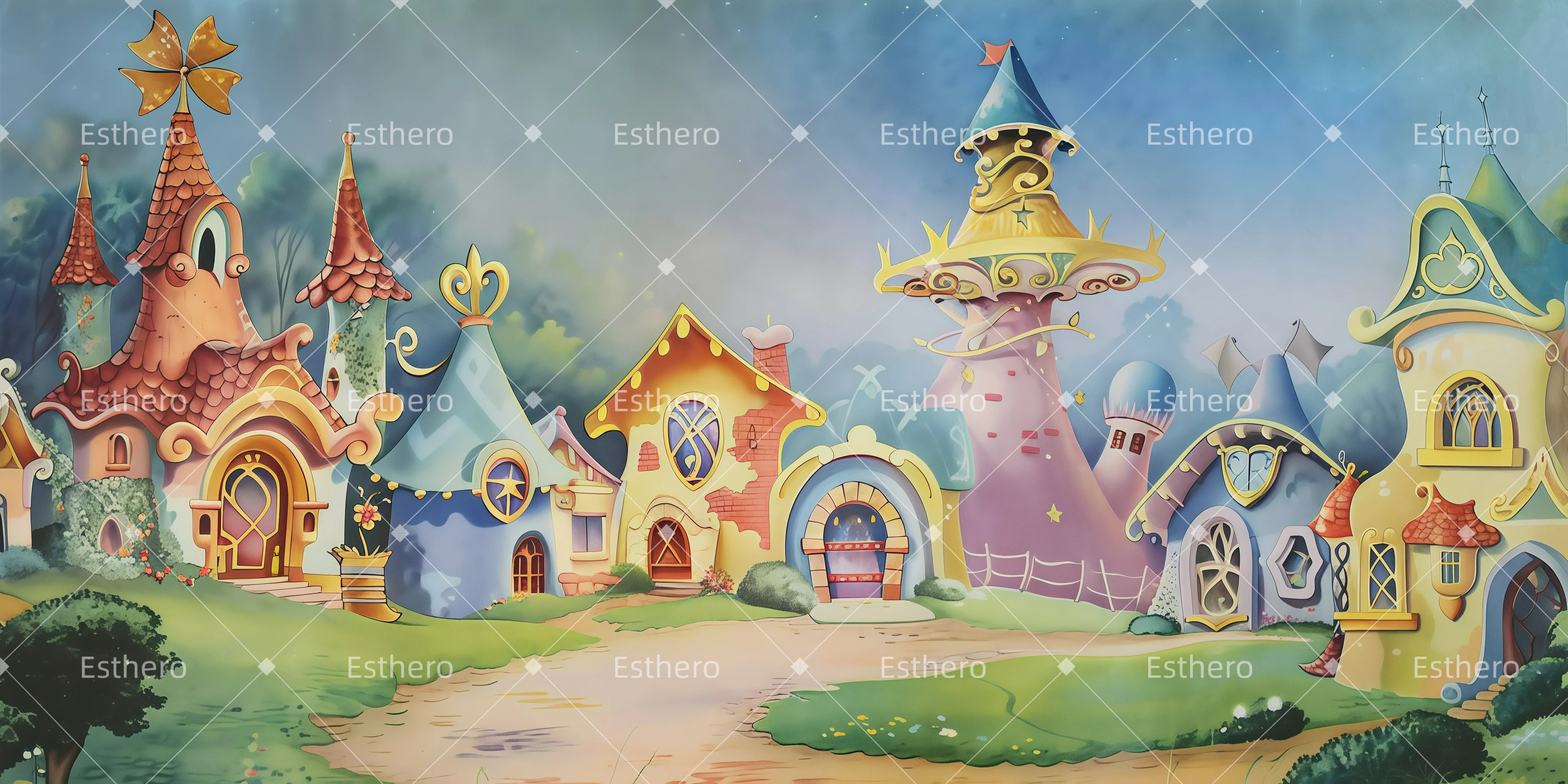 Fond de Scène Allée Fantaisiste GQ62-T22