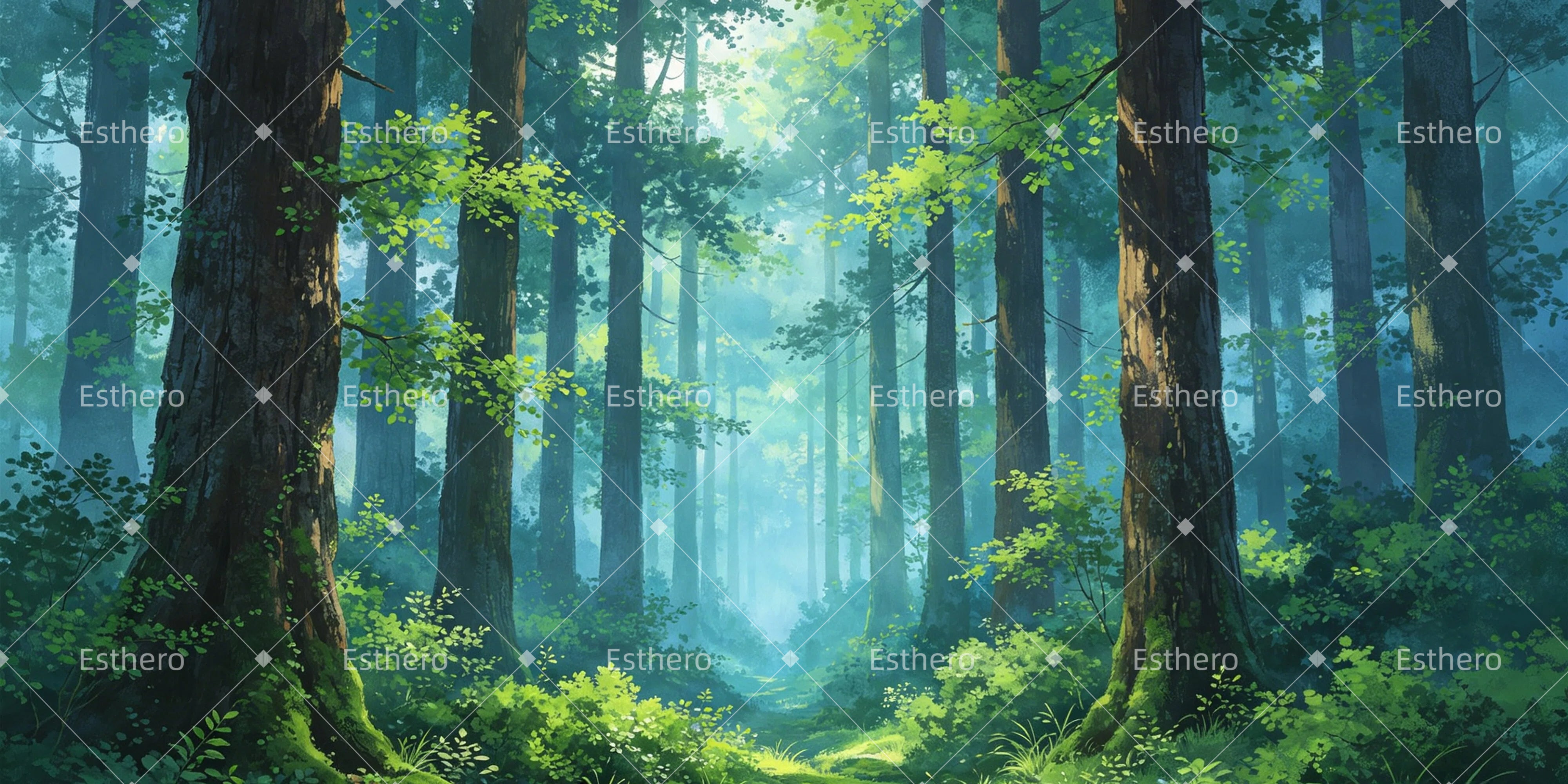 Toile de fond de scène Forêt dense GQ65-T2