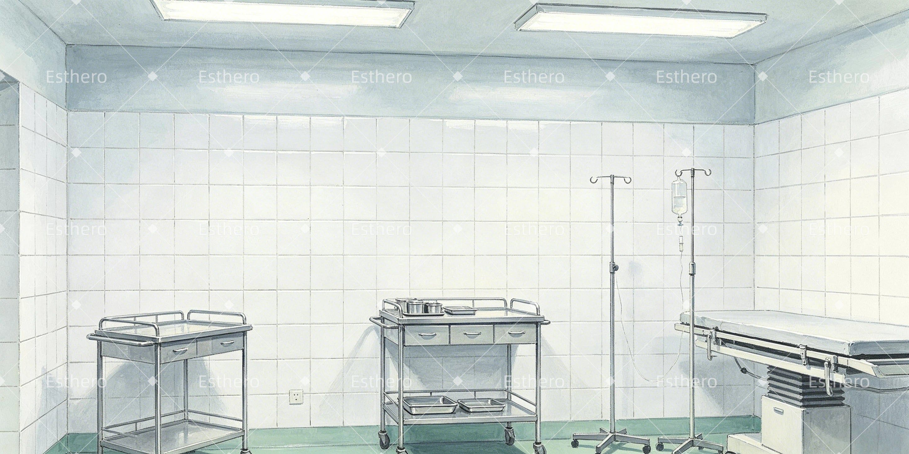 Toile de fond hôpital décor de théâtre GQ65-T49