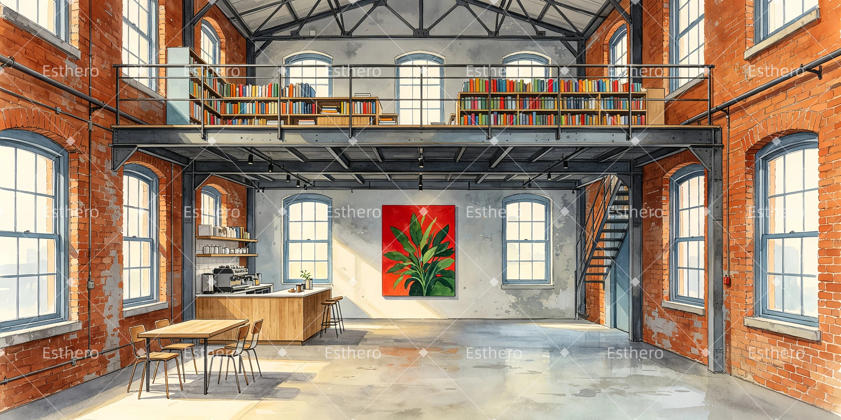 Décor de Scène Loft Moderne pour Théâtre et Spectacle GQ66-T7