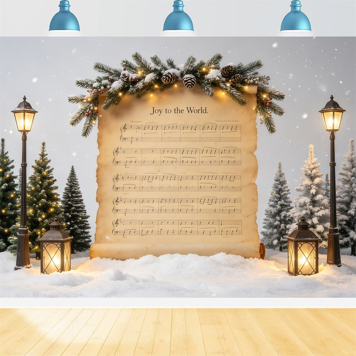 Fond Sonore De Chants De Noël Musique De Joie Pour Le Monde Décor De Noël GQ68-82