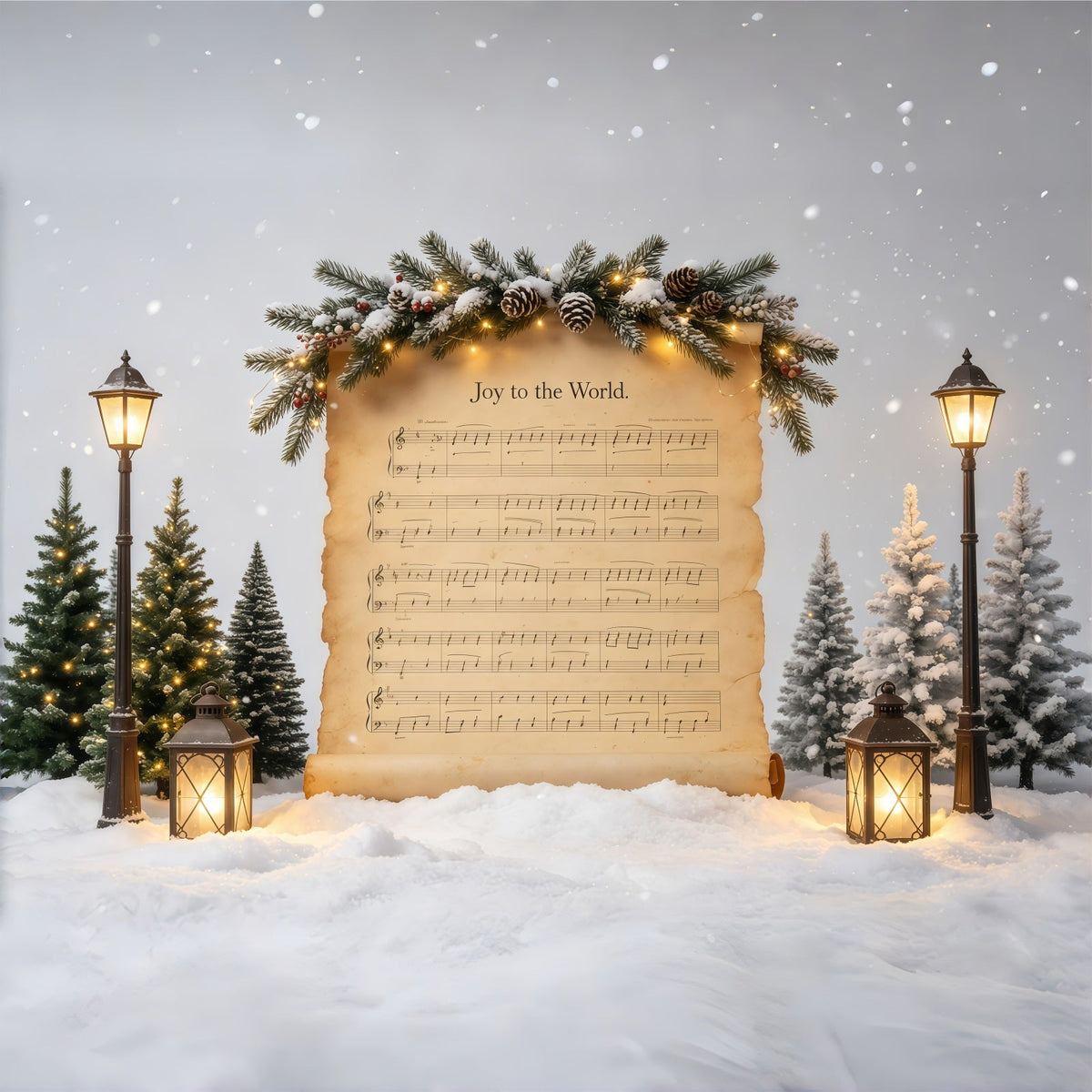 Fond Sonore De Chants De Noël Musique De Joie Pour Le Monde Décor De Noël GQ68-82