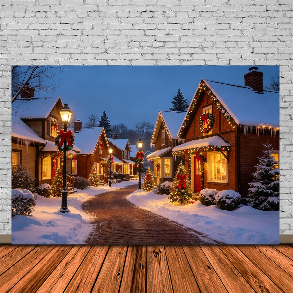 Décor De Village De Noël Lumières Du Chalet De Snowy Street Décors De Noël D'Intérieur GQ69-10