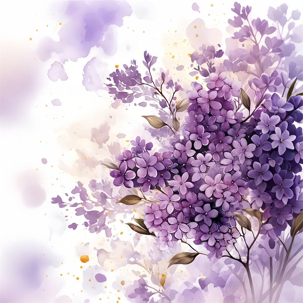 Toile de Fond Beaux-Arts Rêve Aquarelle Lilas GTY-106