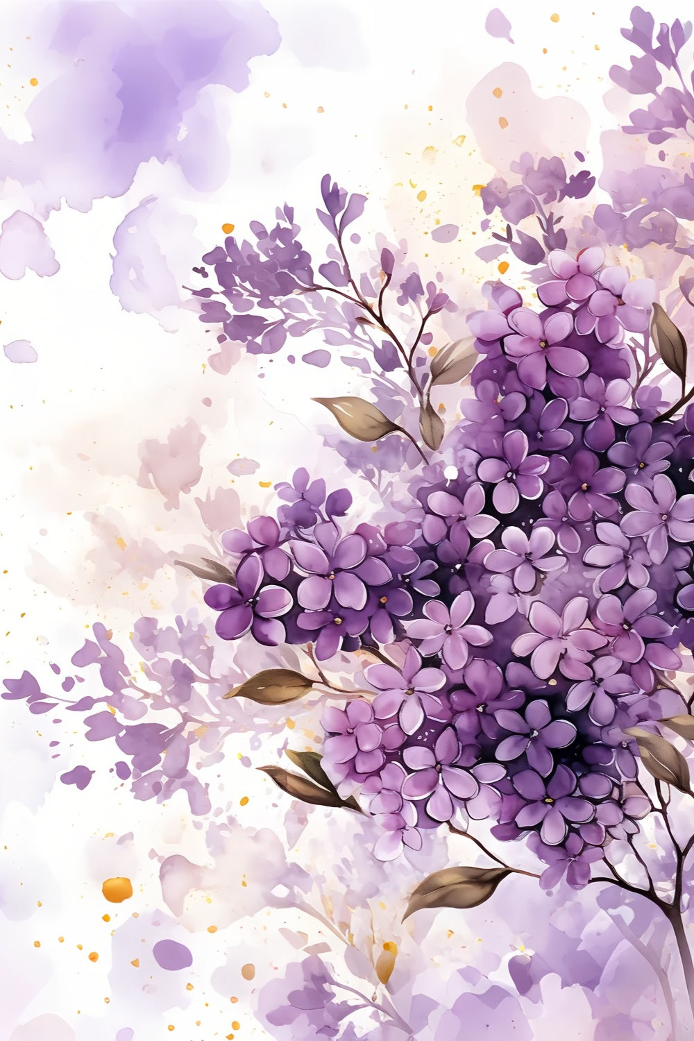 Toile de Fond Beaux-Arts Rêve Aquarelle Lilas GTY-106
