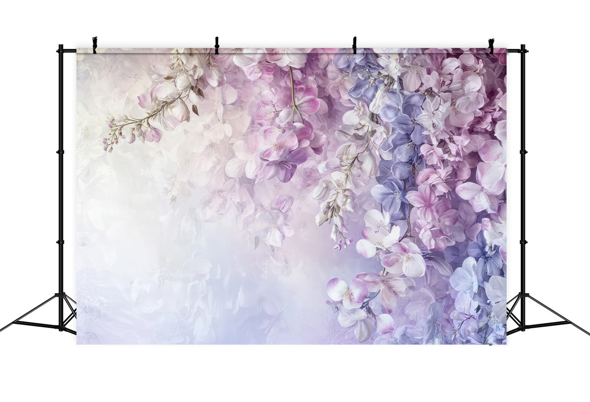 Toile de Fond Artistique Floraison Romantique Glycine GTY-107