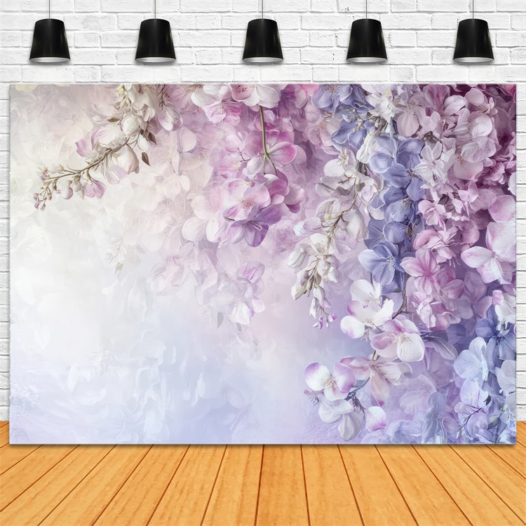 Toile de Fond Artistique Floraison Romantique Glycine GTY-107