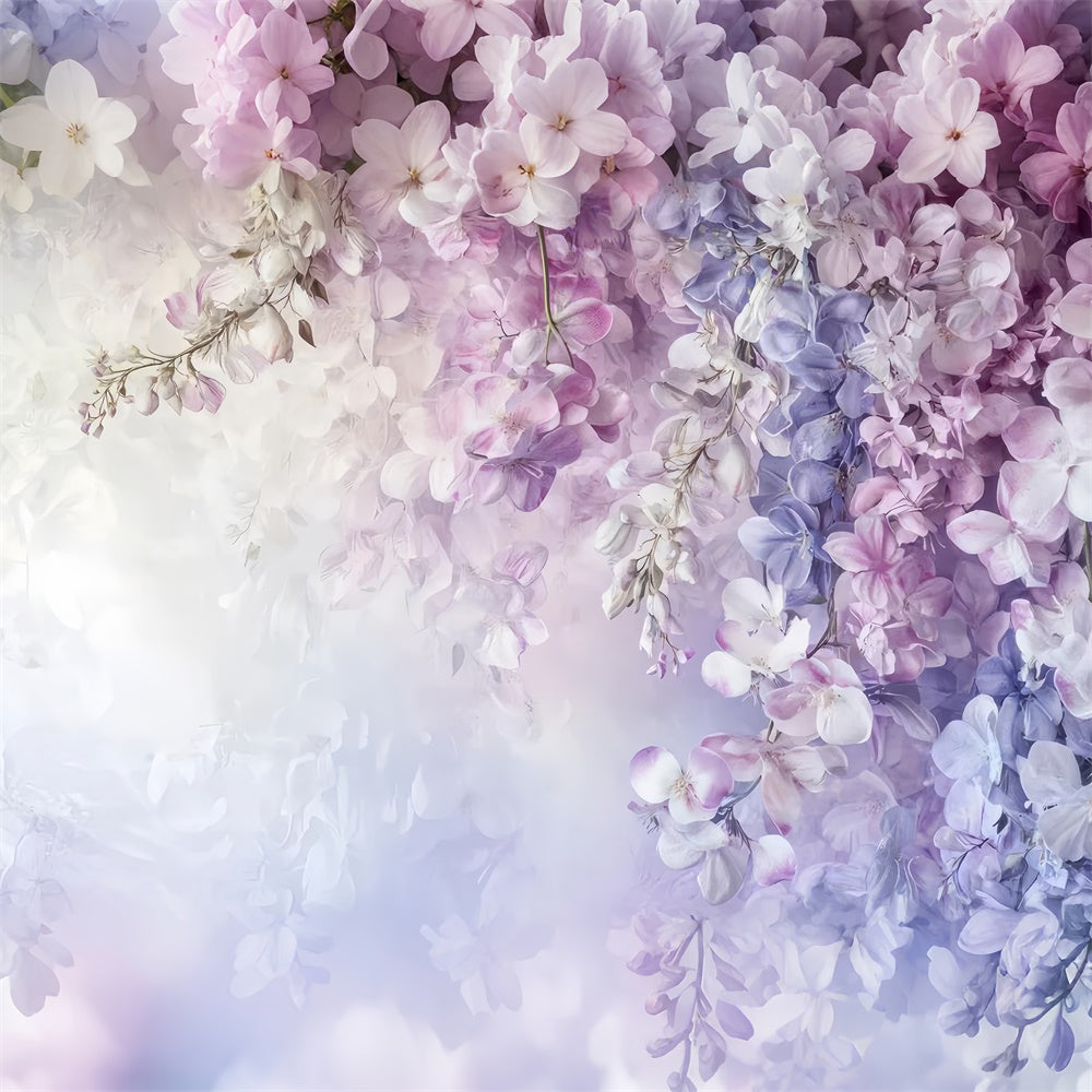Toile de Fond Artistique Floraison Romantique Glycine GTY-107