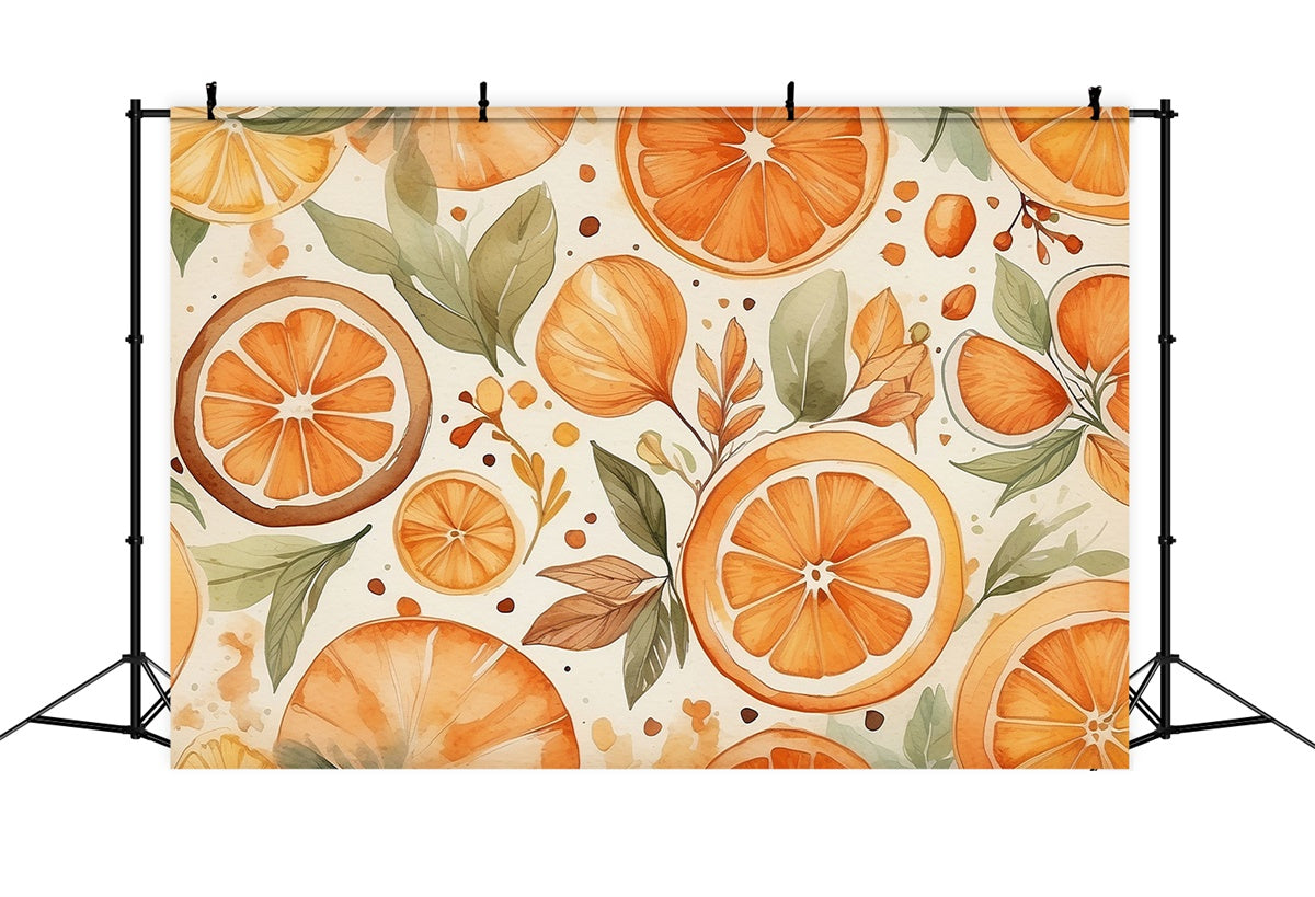 Toile de Fond Photographie Beaux-Arts Récolte Orange Fraîche GTY-115