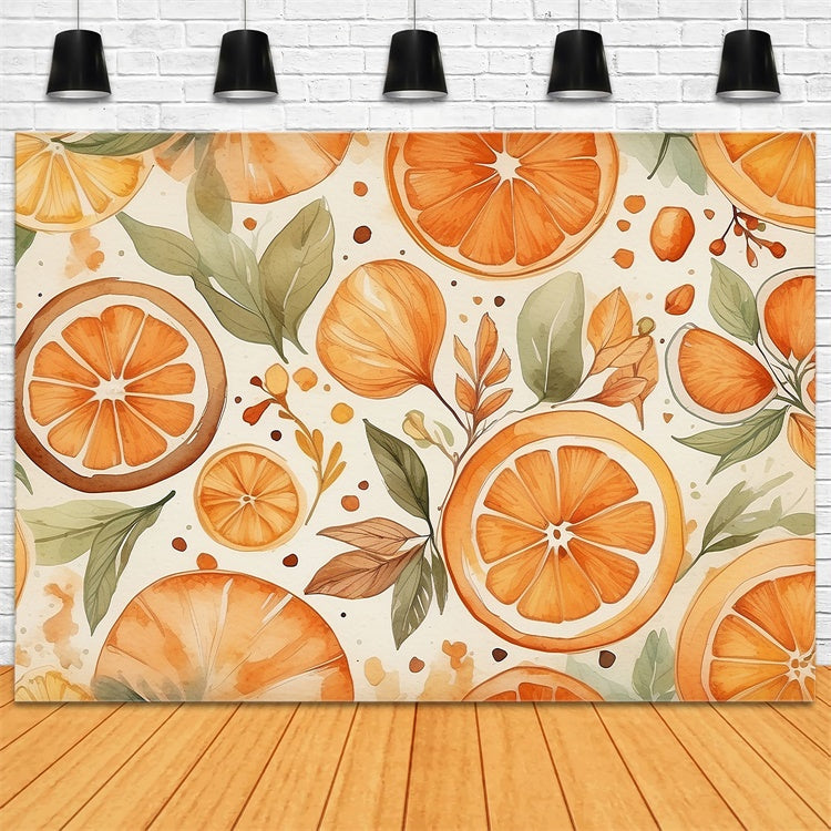 Toile de Fond Photographie Beaux-Arts Récolte Orange Fraîche GTY-115