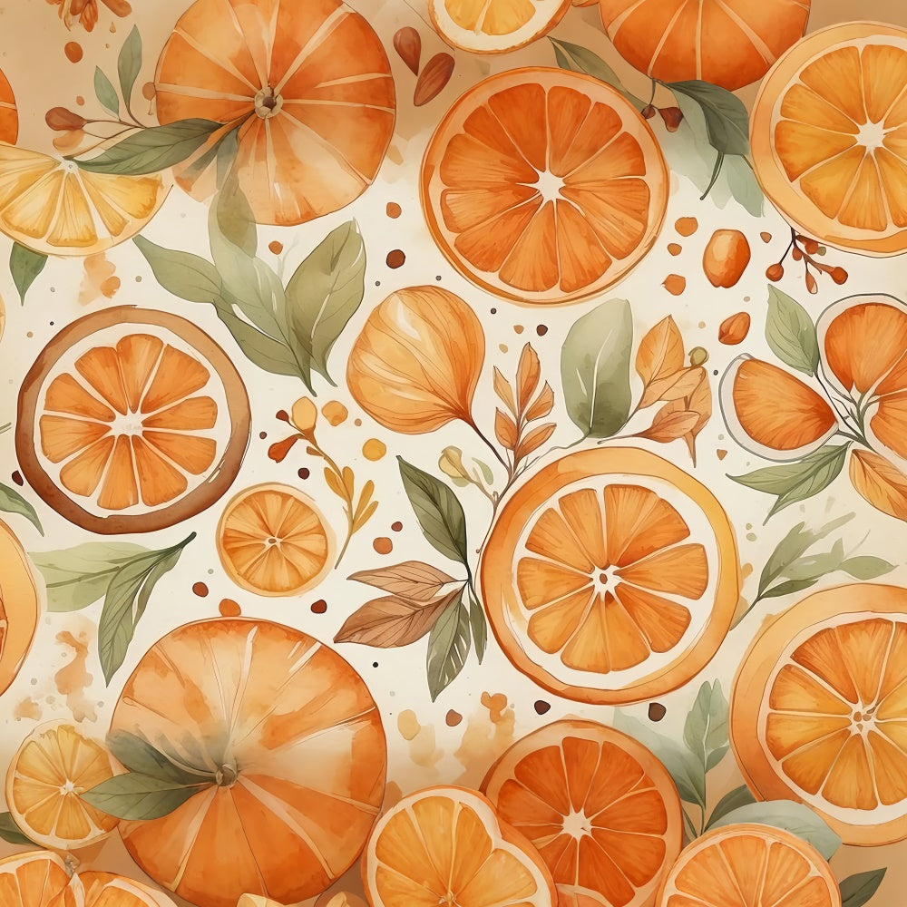 Toile de Fond Photographie Beaux-Arts Récolte Orange Fraîche GTY-115