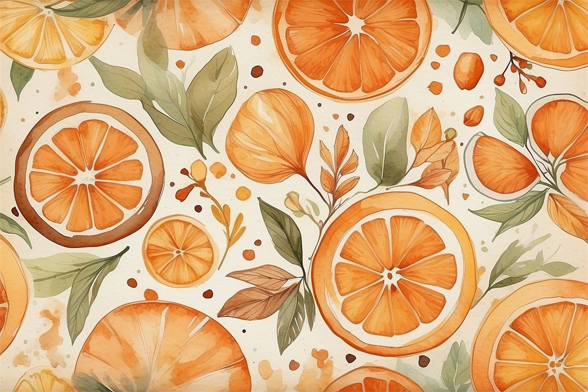 Toile de Fond Photographie Beaux-Arts Récolte Orange Fraîche GTY-115