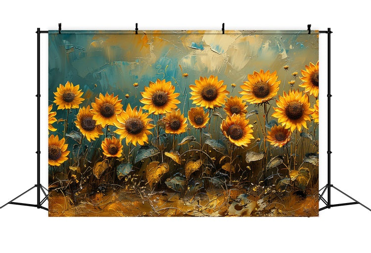 Toile de Fond Beaux-Arts Floraison Tournesol Doré GTY-116