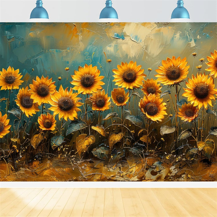 Toile de Fond Beaux-Arts Floraison Tournesol Doré GTY-116