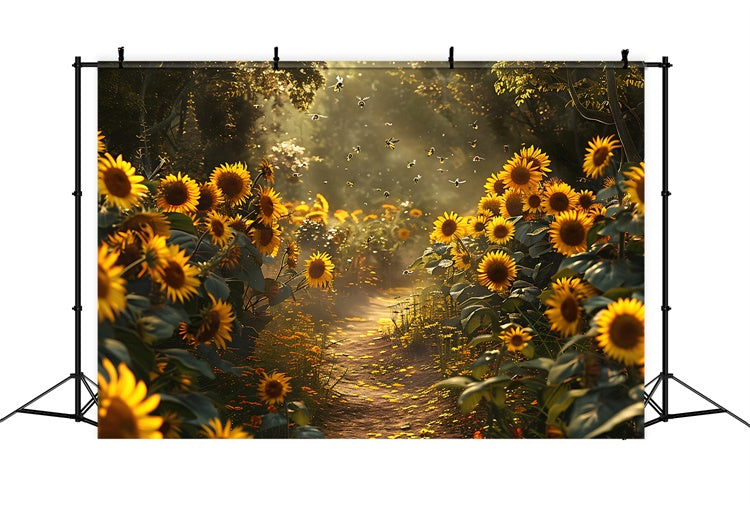 Toile de Fond Beaux-Arts Sentier Enchanté de Tournesols GTY-117
