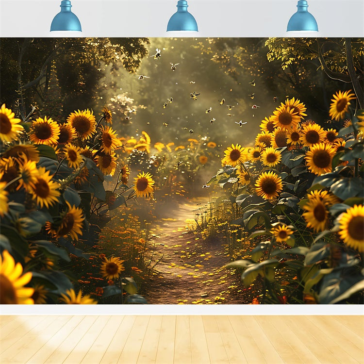 Toile de Fond Beaux-Arts Sentier Enchanté de Tournesols GTY-117