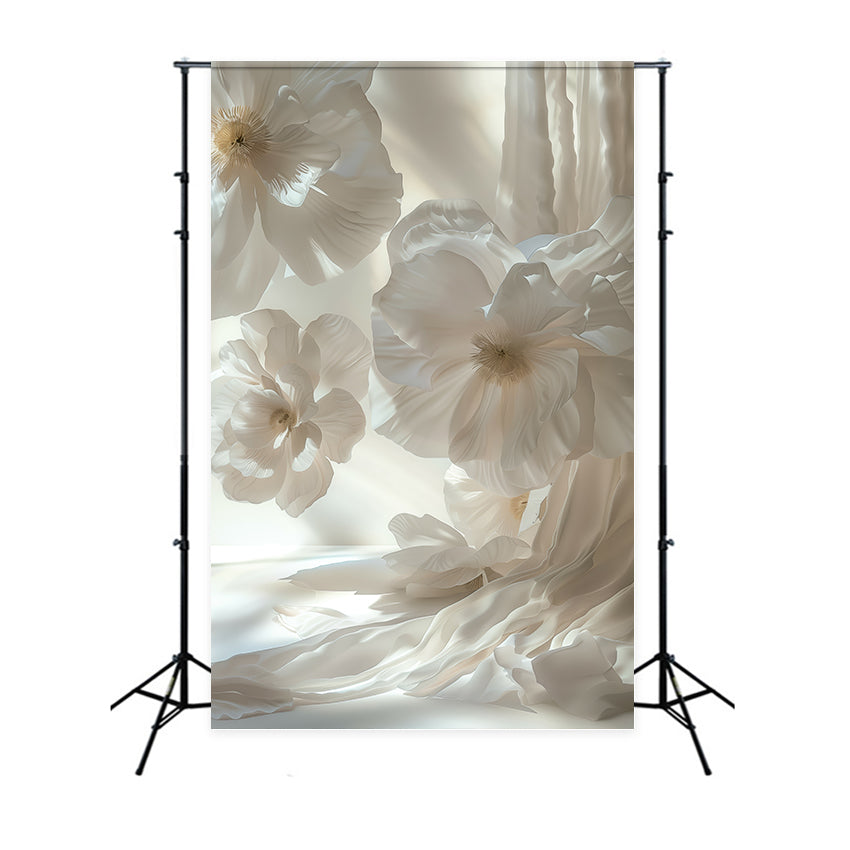 Toile de Fond Beaux-Arts Sérénité Fleur Blanche Gracieuse GTY-119
