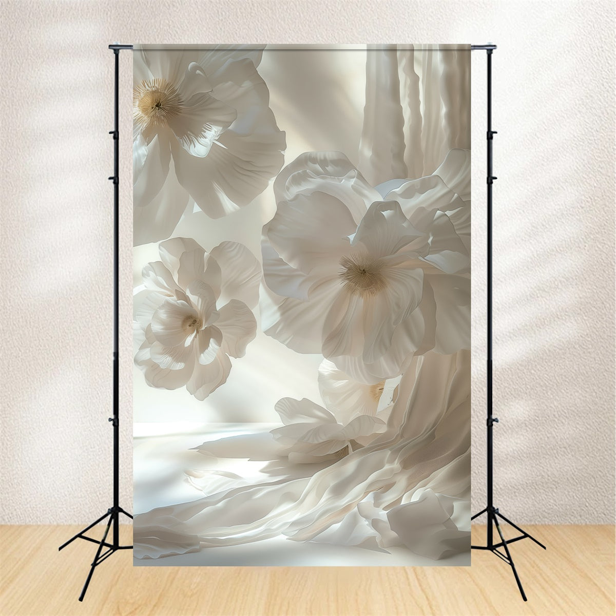 Toile de Fond Beaux-Arts Sérénité Fleur Blanche Gracieuse GTY-119