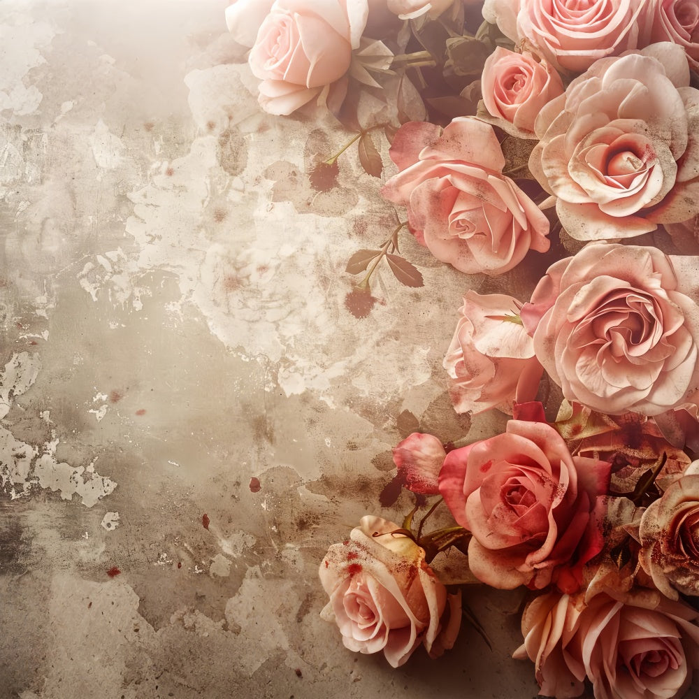 Toile de Fond Beaux-Arts Rustique Vintage Texture Rose GTY-60