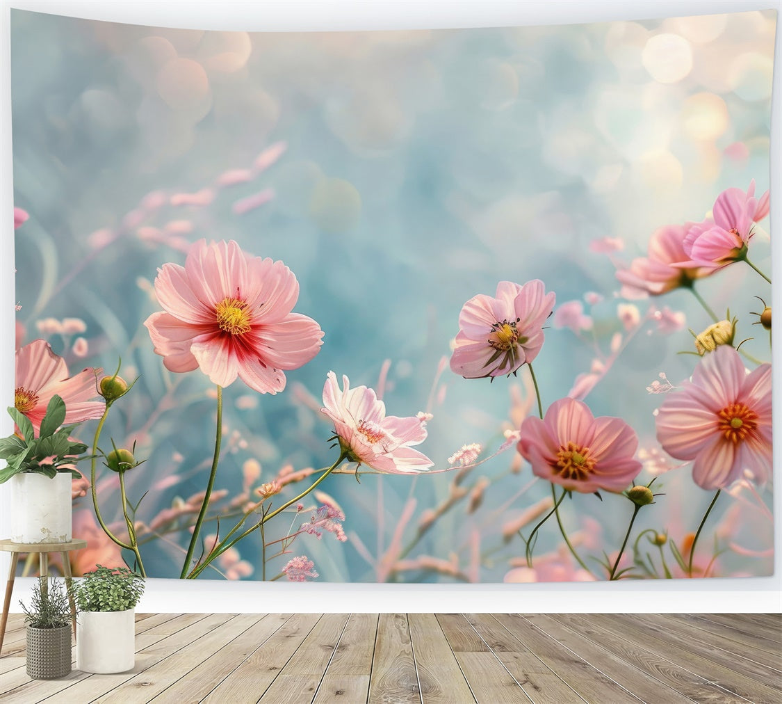 Toile de Fond Beaux-Arts Rêve Brise Florale Rose GTY-65