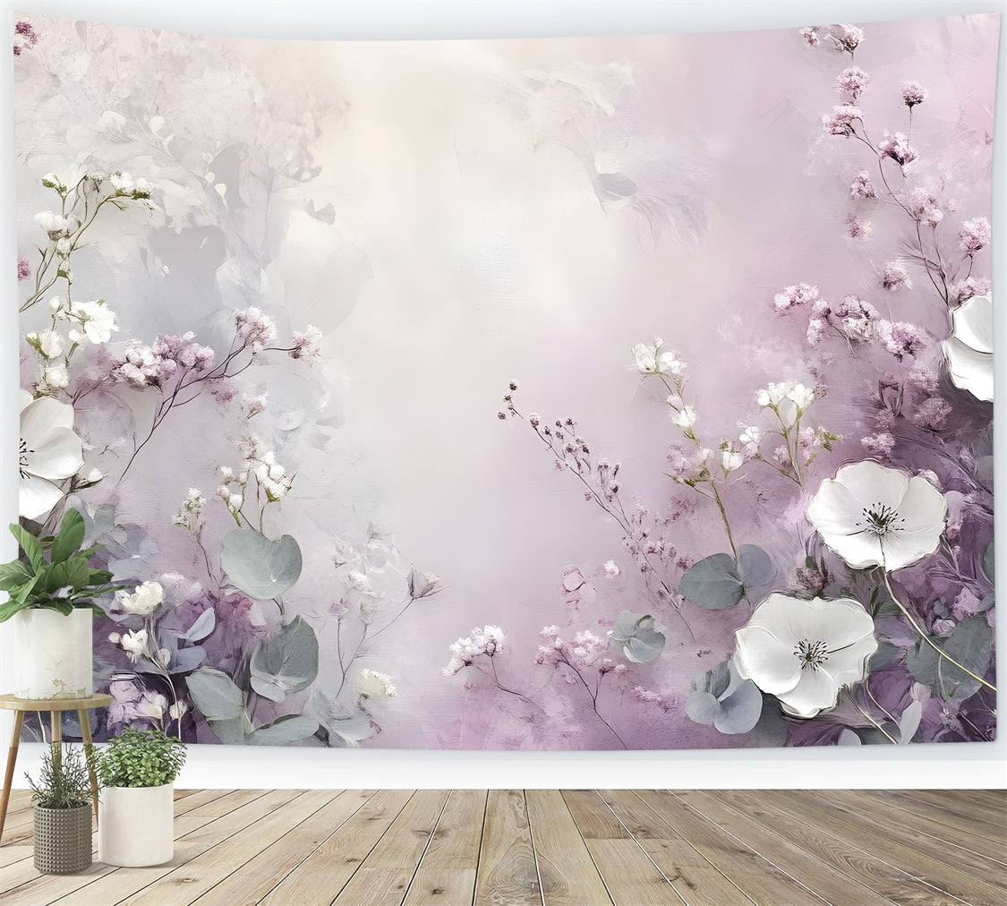 Toile de Fond Artistique Rêve Floral Lavande GTY-69