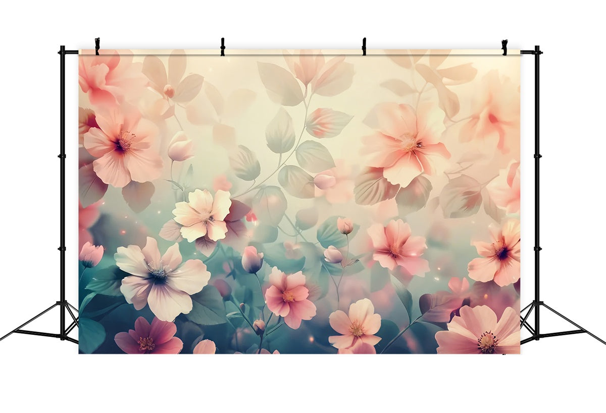 Toile de Fond Beaux-Arts Sérénité Florale Enchantée Rose GTY-71