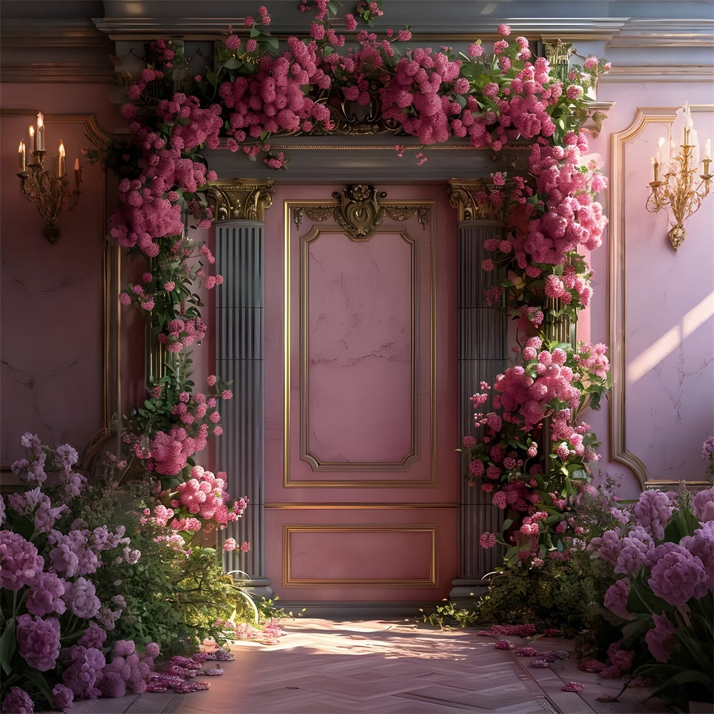 Toile de Fond Artistique Mur Floral Baroque Romantique GTY-75