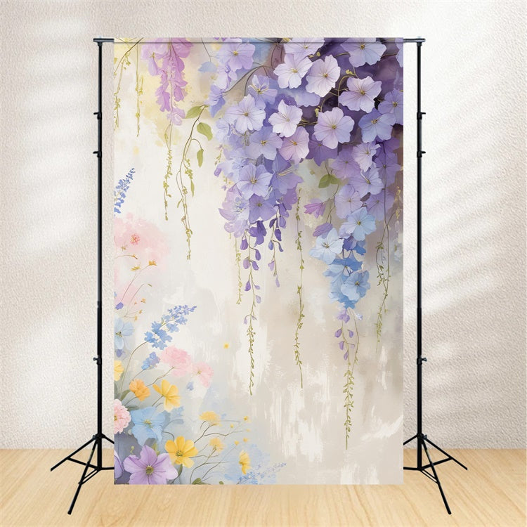 Toile de Fond Beaux-Arts Romantique Floraison Pourpre GTY-78