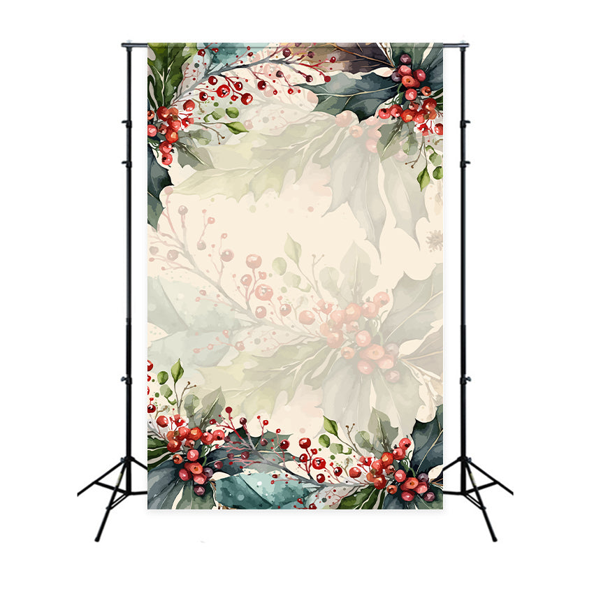 Toile de Fond Beaux-Arts Élégance Festive Baies Rouges GTY-79