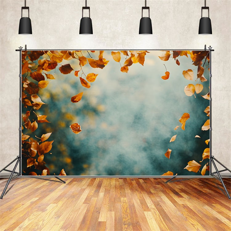 Toile de Fond Artistique Crépuscule Feuilles d’Automne GTY-87