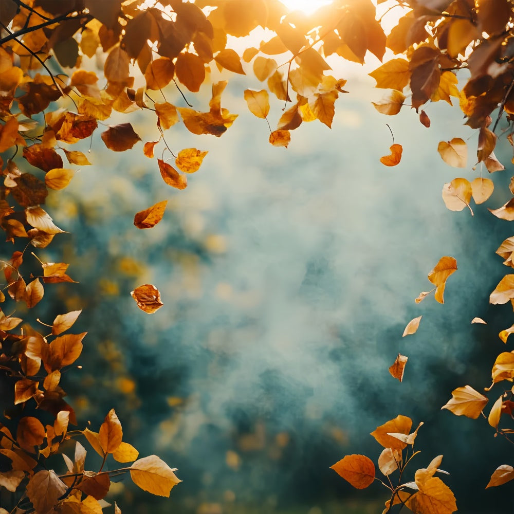 Toile de Fond Artistique Crépuscule Feuilles d’Automne GTY-87