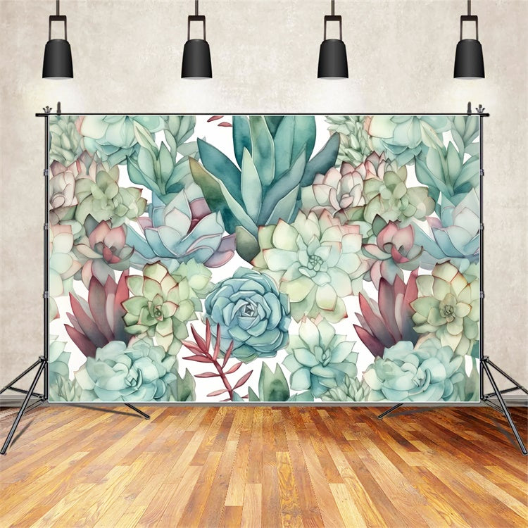 Toile de Fond Beaux-Arts Sérénité Succulente Vibrante GTY-89