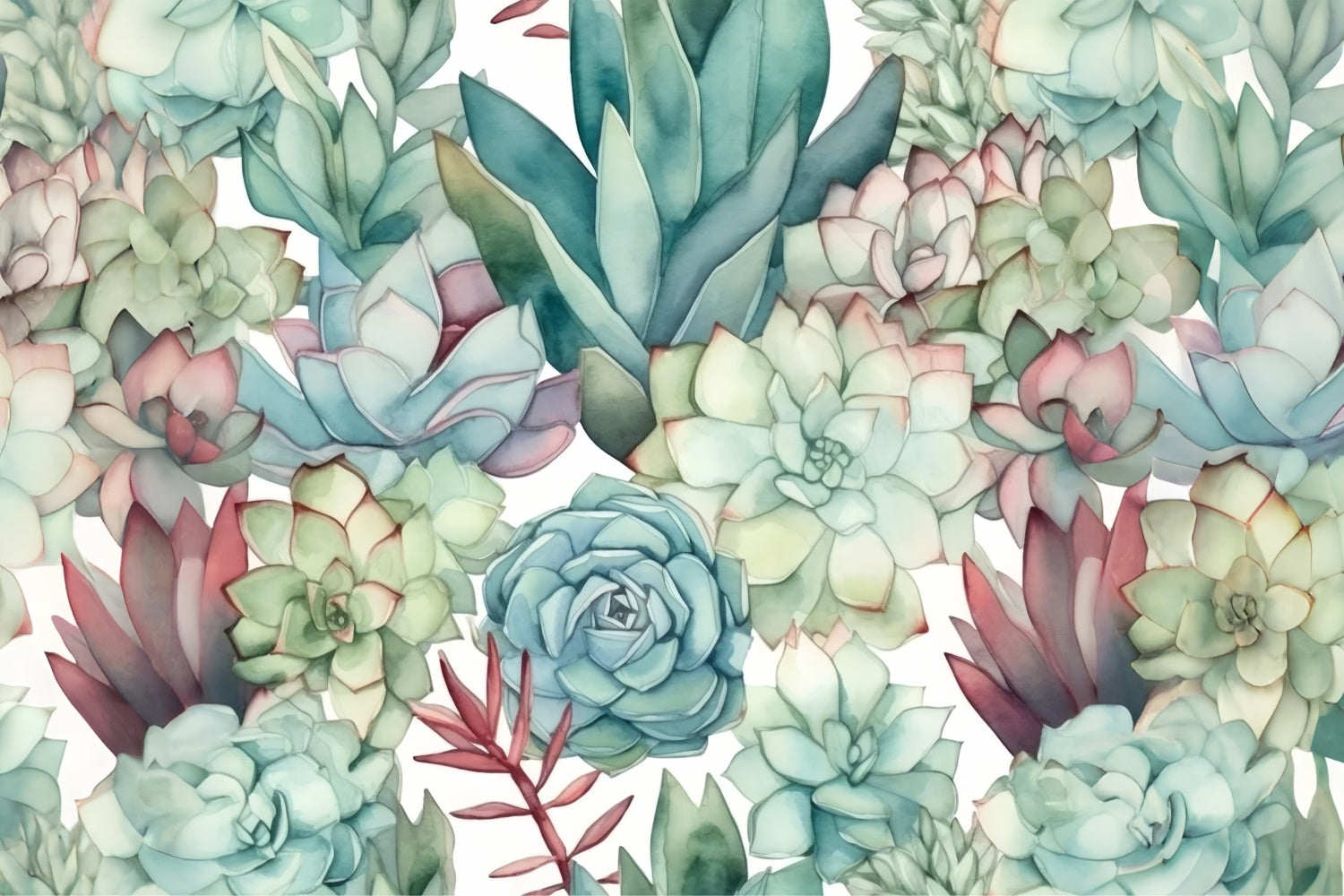 Toile de Fond Beaux-Arts Sérénité Succulente Vibrante GTY-89