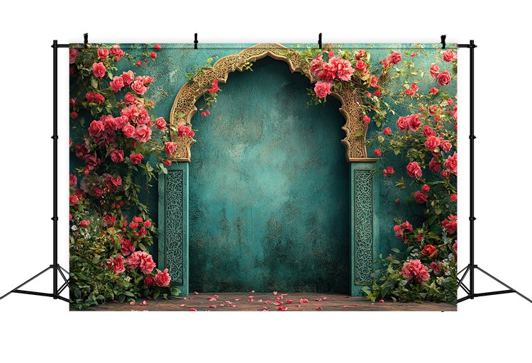 Toile de Fond Photographie Beaux-Arts Arche Vintage de Roses GTY-92