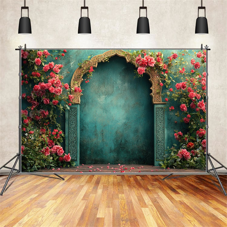 Toile de Fond Photographie Beaux-Arts Arche Vintage de Roses GTY-92