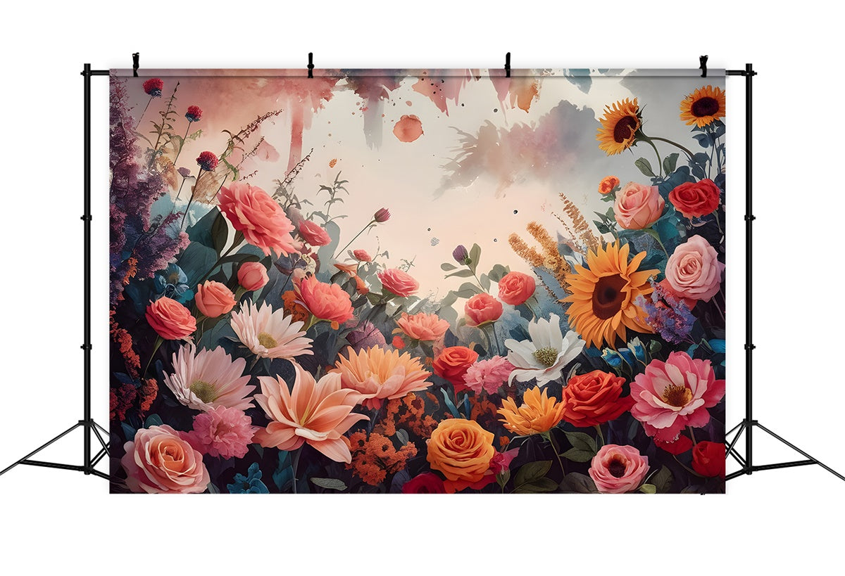 Toile de Fond Beaux-Arts Fantaisie Florale Enchantée GTY-94