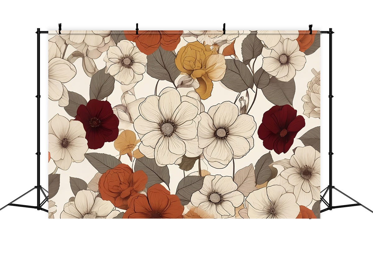 Toile de Fond Photographie Beaux-Arts Classique Florale Chaleureuse GTY-96