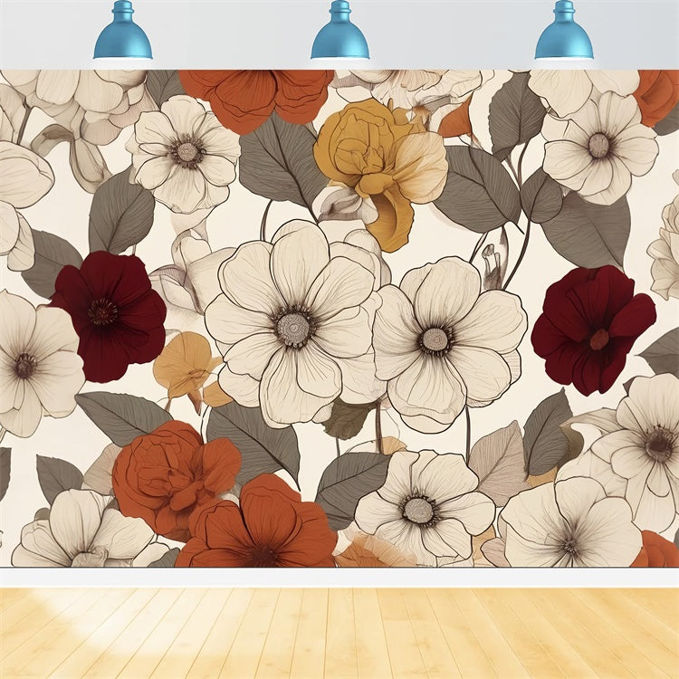 Toile de Fond Photographie Beaux-Arts Classique Florale Chaleureuse GTY-96